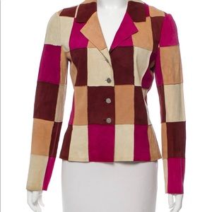 CHANEL Suede Patchwork fitted Blazer
